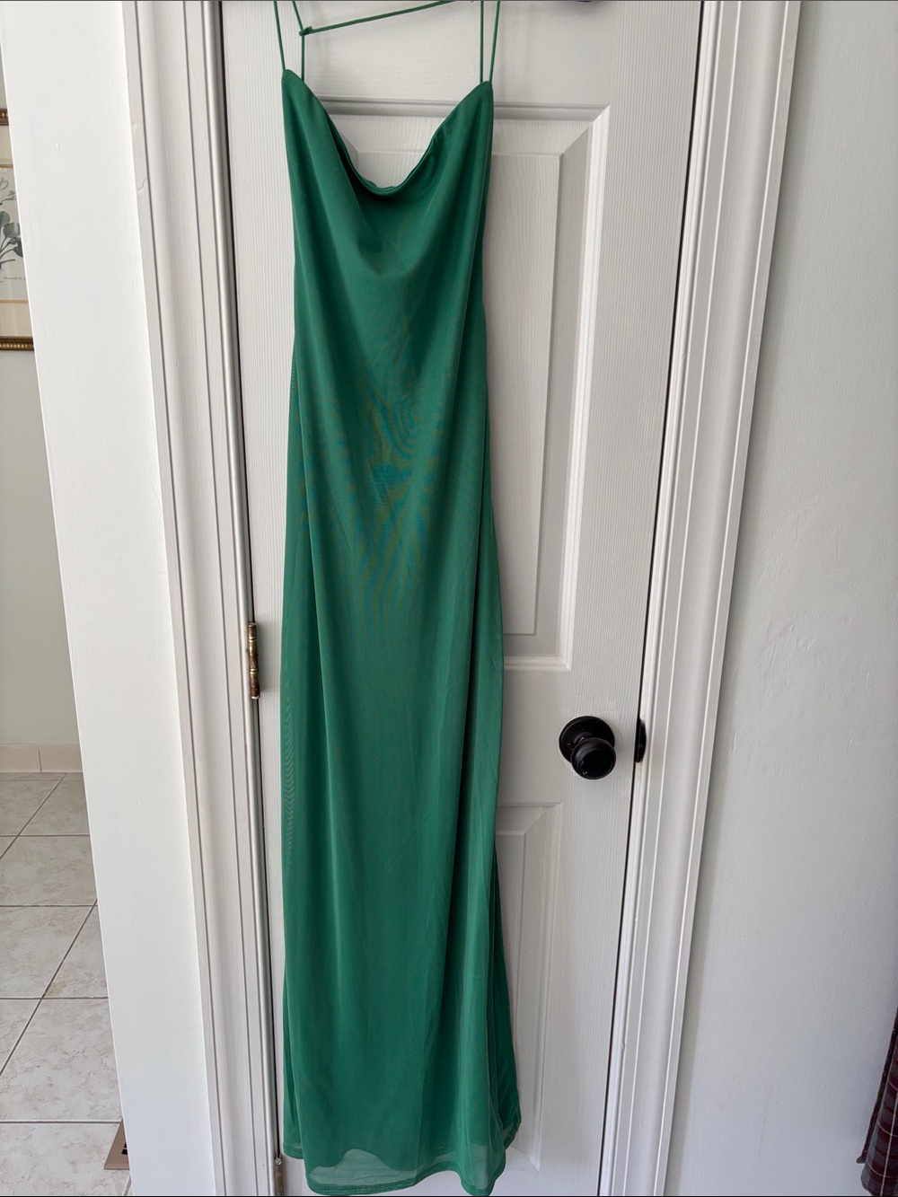 Forever 21 Emerald Green Cowl Neck Maxi Slip Dress